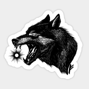 Walking mythology. Wolf Fenrir. Sticker